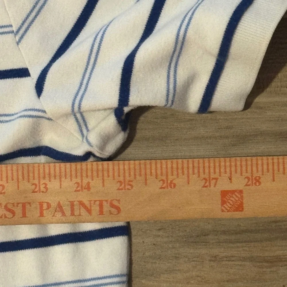 Polo Ralph Lauren Mens XXL White Blue Striped Short Sleeve Cotton Polo Shirt